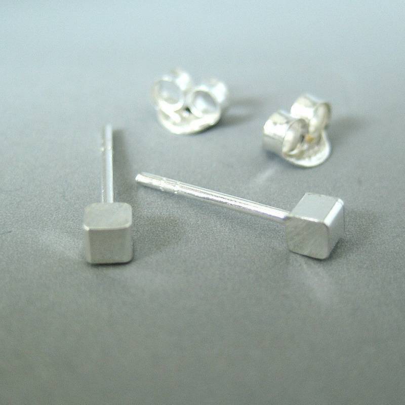 Blizzard Würfel Ohrstecker, Sterling Silber Ohrringe, Herren Winzige Knorpel Helix 465 von 360Jewels