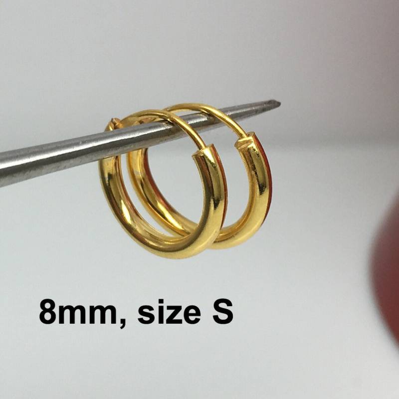 Gold Knorpel Creolen, Creolen Gold, Ohrring, Helix 554Y von 360Jewels