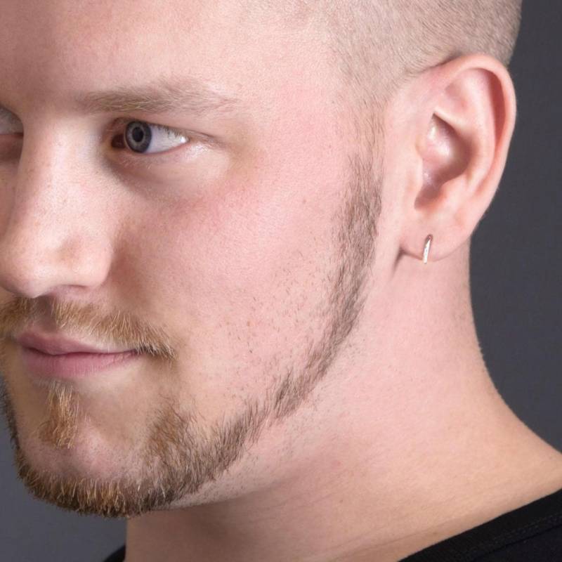 Huggie Creolen Silber, Sehr Umgängliche Creolen, Weißgold Über Sterling Ohrringe Für Männer 554W von 360Jewels