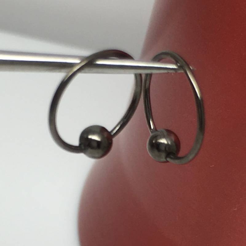 Kugeldraht Creolen, Männer Ohrringe, Kleine Knorpel Tragus Helix Dünne 531B von 360Jewels