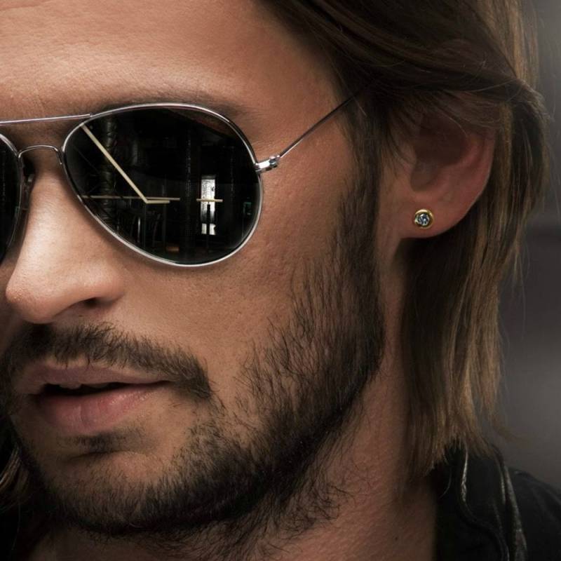 Leuchtende Diamant Ohrstecker, Echte Herren Kleine Knorpel Ohrringe, E500Sy von 360Jewels