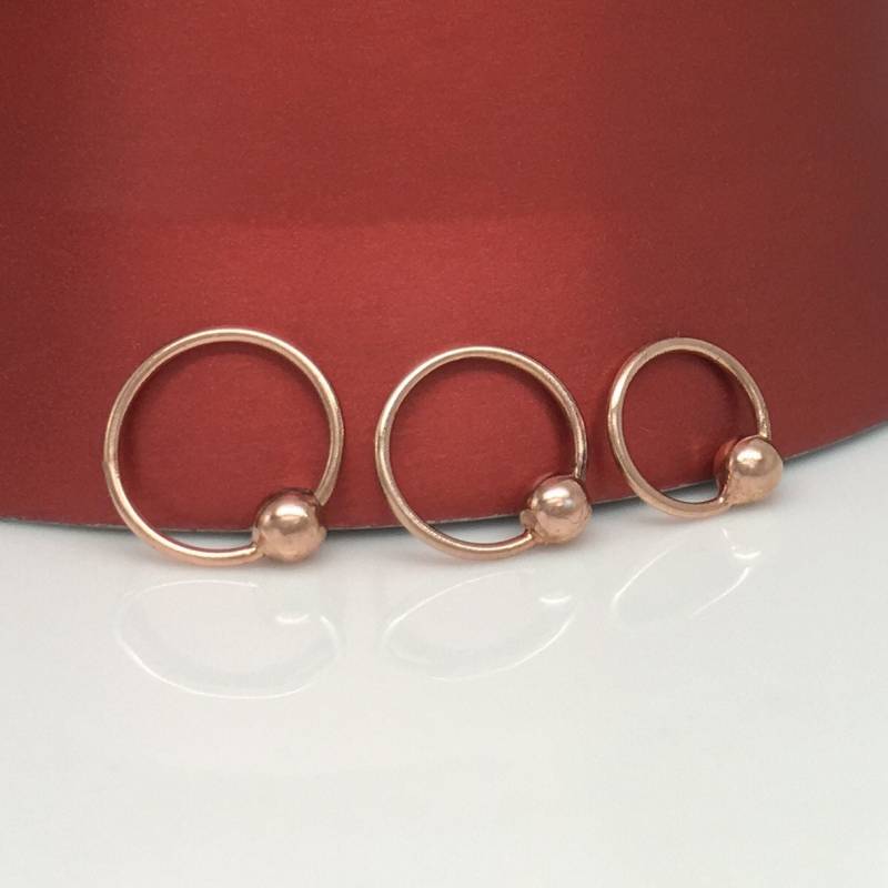 Sonnenuntergang Rose Dünnen Draht Creolen, Kleine Knorpelohrring, Daith Turm Tragus Augenbrauen, Herren 533Abc von 360Jewels