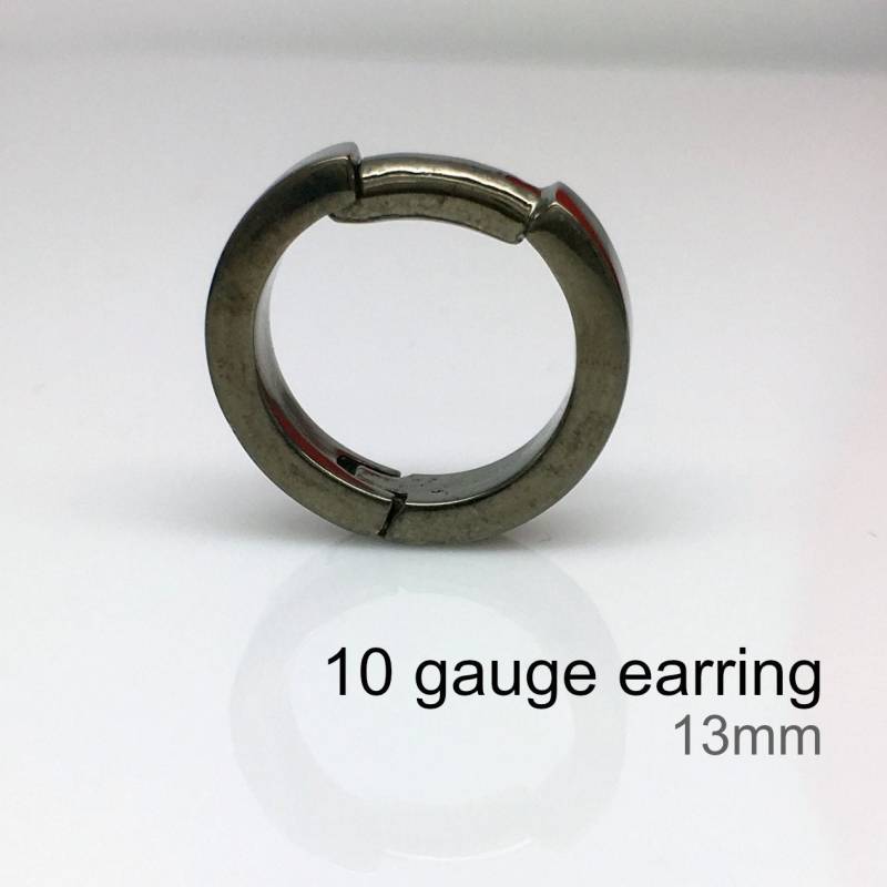 10 Schwarze Ohrringe, Gold E190Sb Gauge 10 Schwarze Ohrringe, Gold E190Sb Gauge von 360JewelsElite