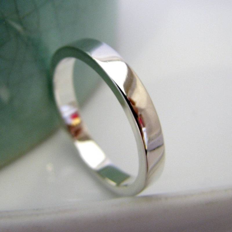 3mm Weißgold Rhodiniert - 925 Sterling Silber Band Moderne Schlichte Flache Röhre Quadrat Hochzeit Verlobung Jahrestag Versprechen Ring 3mm Weißgold Rhodiniert - 925 Sterling Silber Band Moderne Schlichte Flache Röhre Quadrat Hochzeit Verlobung Jahrestag Versprechen Ring von 360JewelsElite