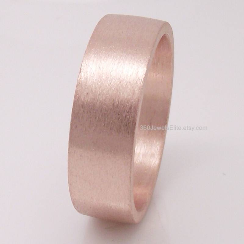 6mm Rohr Ring - Rose Gold Überzogen Über 925 Sterlingsilber Gravierbar Hochzeit Jahrestag Mens Womens Flach Band 6mm Rohr Ring - Rose Gold Überzogen Über 925 Sterlingsilber Gravierbar Hochzeit Jahrestag Mens Womens Flach Band von 360JewelsElite