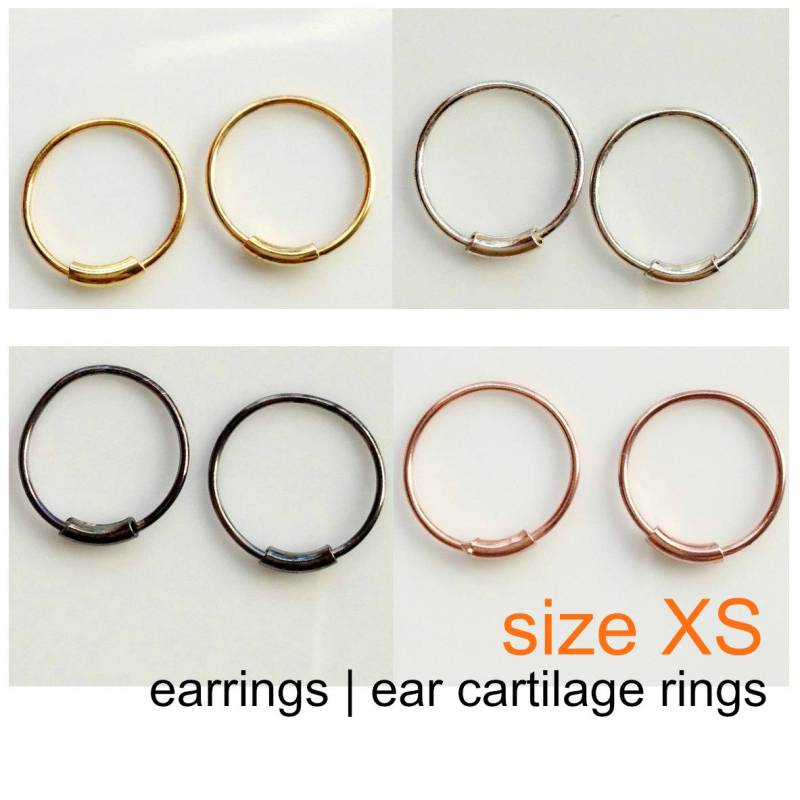 Diskrete Draht Creolen Oder Ohrknorpel Ohrringe - Sterling Silber Helix Tragus Rook Daith Flushed Hinge | 535A 536A 537A 538A Diskrete Draht Creolen Oder Ohrknorpel Ohrringe - Sterling Silber Helix Tragus Rook Daith Flushed Hinge | 535A 536A 537A 538A von 360JewelsElite