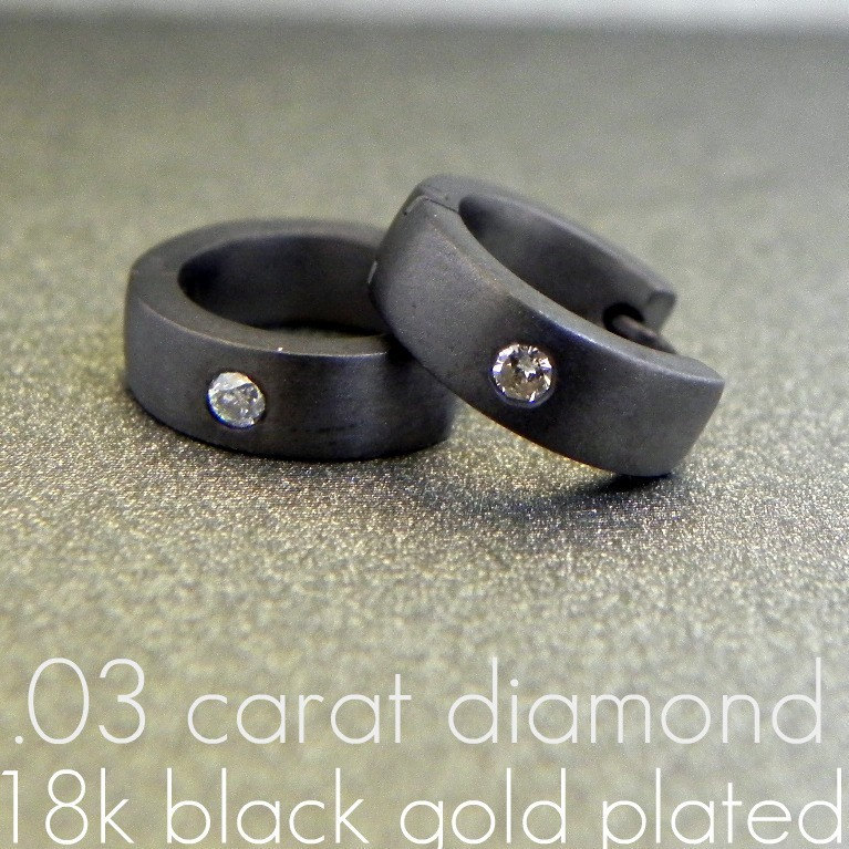 Herren Diamant Ohrring Hoop - Über 925 Sterling Silber Große | No.e151Or152Mbsingle von 360JewelsElite