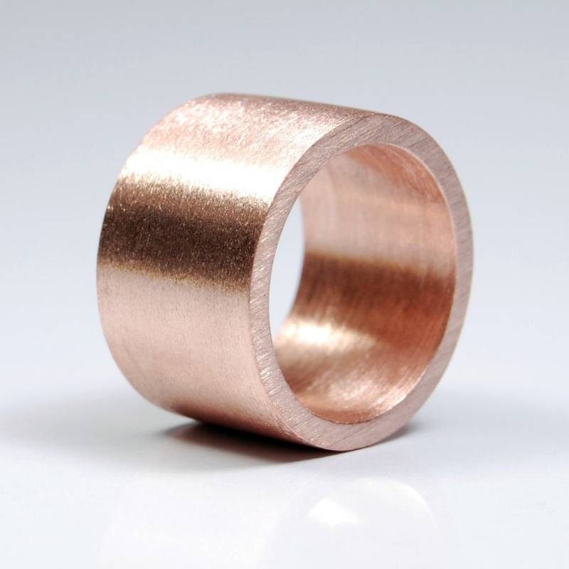 Rosé Vergoldeter Statement Ring, 16mm Breiter Schlauchring, Extrabreiter Breites Roségoldband, Rosé Ring Rosé Vergoldeter Statement Ring, 16mm Breiter Schlauchring, Extrabreiter Breites Roségoldband, Rosé Ring von 360JewelsElite