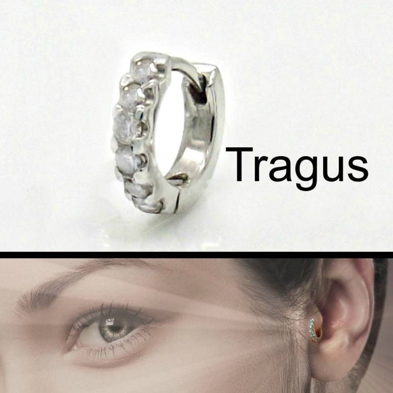 Tragus Ohrring, Diamant Ring, Hoop Piercing, Ohrring Tragus Ohrring, Diamant Ring, Hoop Piercing, Ohrring von 360JewelsElite