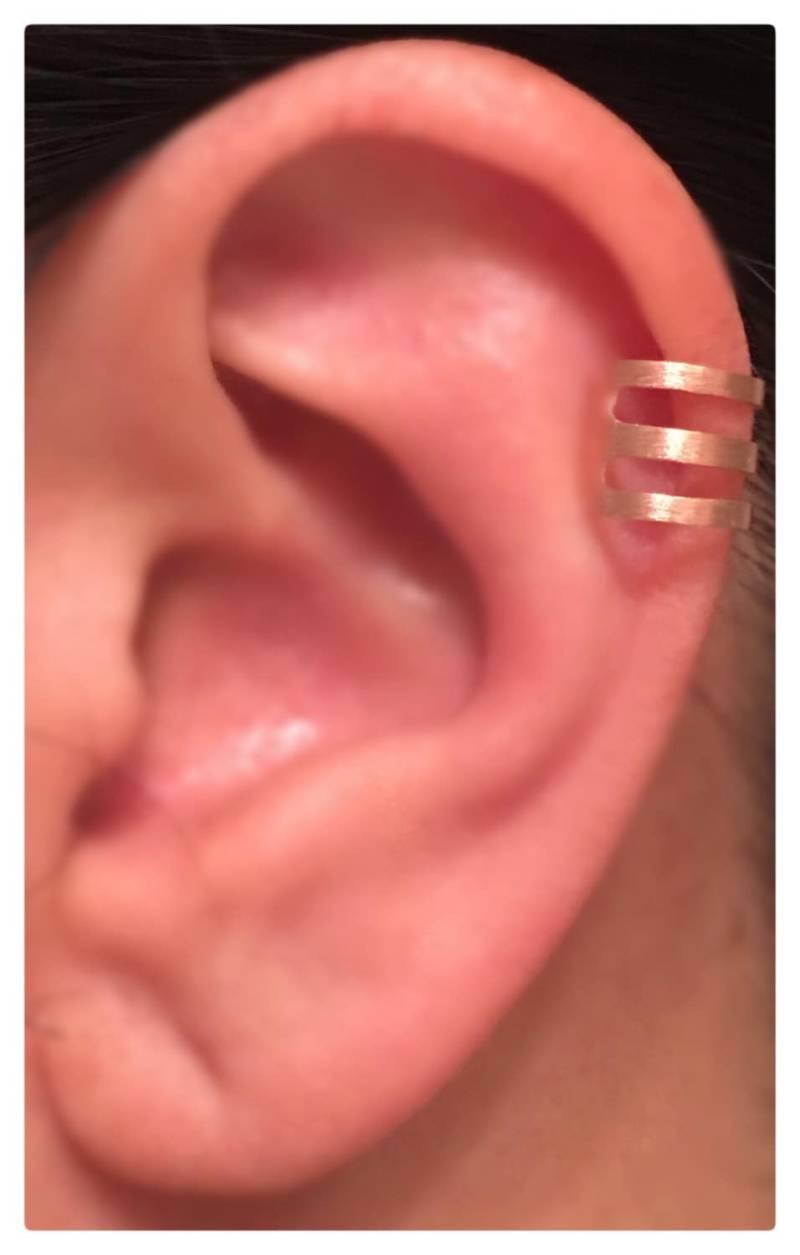 Triumvirate Ring Ohrmanschette, Roségold Ohr Wickeln, Herren Knorpelohrring, Nicht Piercing Ohrring, Clip Auf 102B von 360JewelsElite