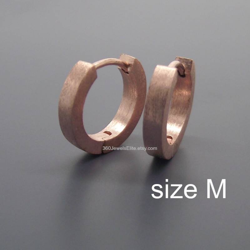 Tropisch Beere Gold Hoop Ohrringe, Herren Dünne Gold Hoops, Knorpel Ohrringe E130Mr von 360JewelsElite