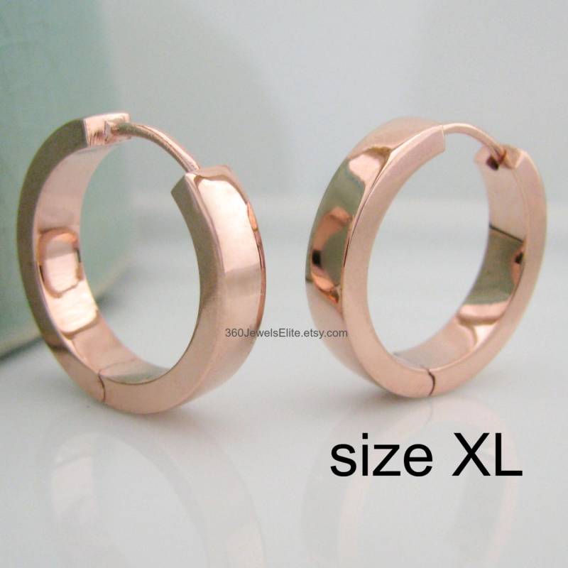 xl Rose Gold Creolen Ohrring Für Männer - Ohrringe Jungs Extra Große Männliche Etsy Größe E193Sr von 360JewelsElite