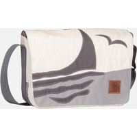 360Grad - Barkasse Mini Weiß/Balken Hellgrau/Segelboot - Messenger Bag  , 11 l von 360grad