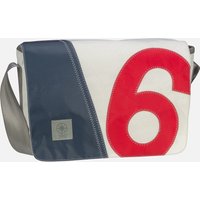 360Grad - Barkasse Mini Weiß/Blau mit roter Zahl - Messenger Bag  , 11 l von 360grad