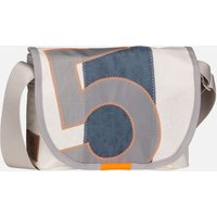 360Grad - Perle Weiß/Streifen Blau/Zahl Hellgr - Messenger Bag  , 4.6 l von 360grad