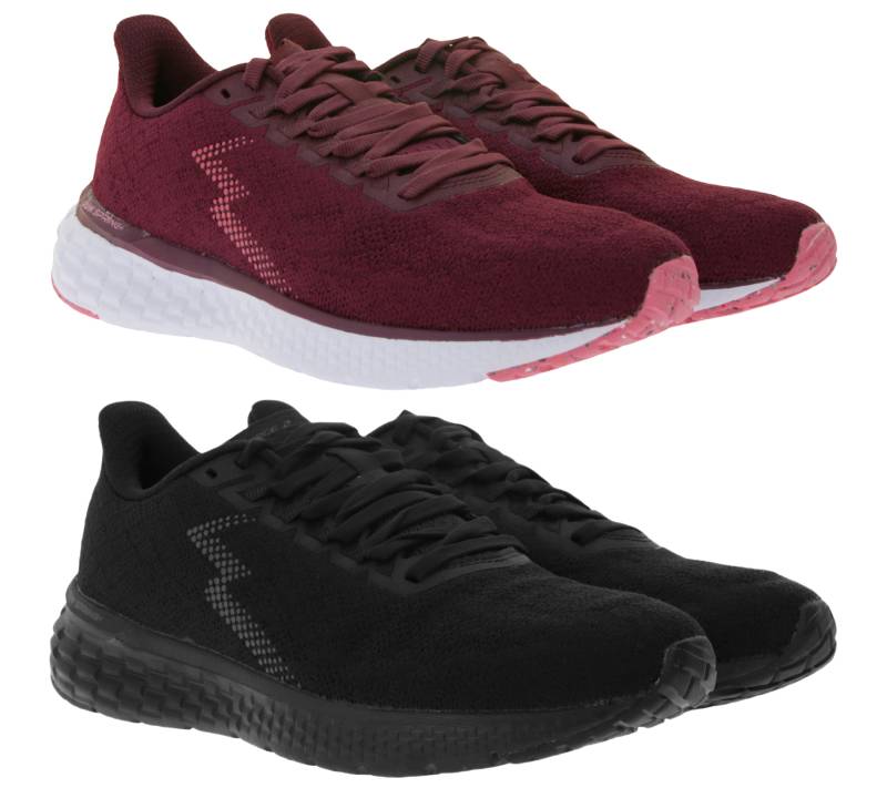 361° Fierce 2 Damen Lauf-Schuhe Trainings-Schuhe mit QU!KSPRING und MORPHIT-Konstruktion 8mm Sprengung Sport-Schuhe Y2258 in Bordeaux-Rot oder Schwarz von 361°