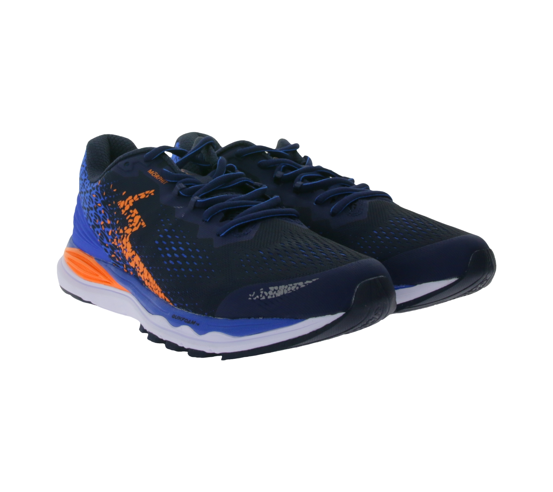 361° Herren Sport-Schuhe mit Ortholite Sohle Lauf-Schuhe mit QU!K Flex Technik Y007-7099 Blau/Schwarz/Orange von 361°