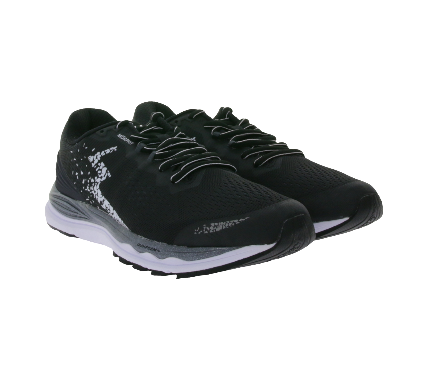 361° MERAKI 3 Herren Lauf-Schuhe mit QU!K Flex Technik Sport-Schuhe mit Ortholite-Sohle Y007-0907 Schwarz/Weiß von 361°