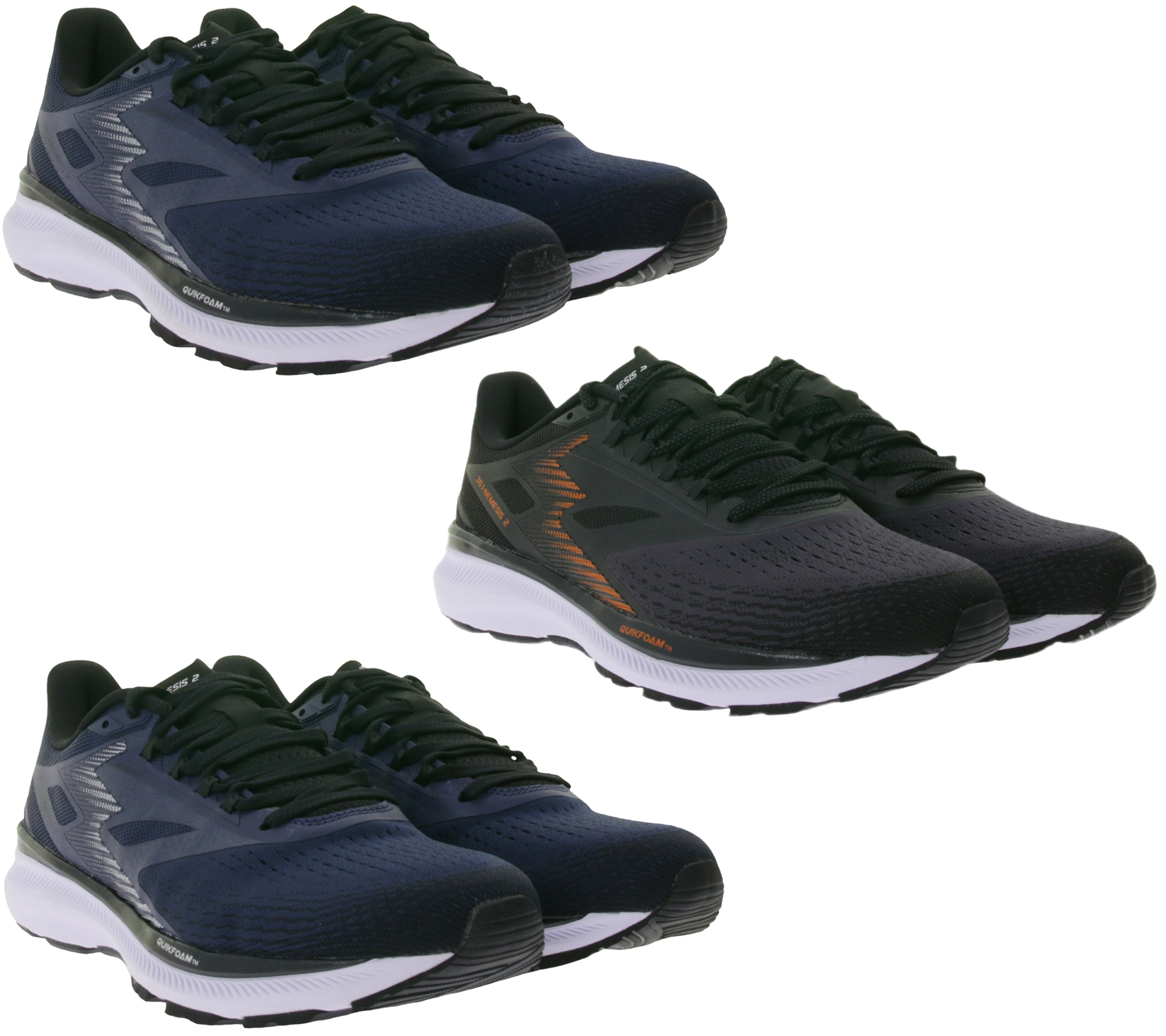 361° NEMESIS 2 Herren Lauf-Schuhe mit QU!K Flex Technik Sport-Schuhe mit Ortholite-Sohle Wide-Fit Dunkelblau oder Schwarz 361° NEMESIS 2 Herren Lauf-Schuhe mit QU!K Flex Technik Sport-Schuhe mit Ortholite-Sohle Wide-Fit Dunkelblau oder Schwarz von 361°