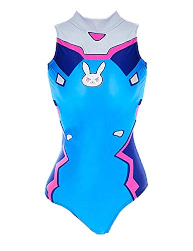 365-Shopping Damen DVa Cosplay Costume Kawaii eine Stück Badebekleidung Badeanzug (Blau, X-Large) von 365-Shopping