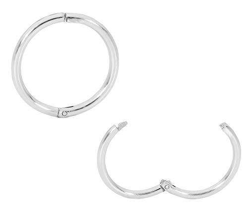 (8mm) 925 Sterling Silber Creolen Ohrringe für Damen Mädchen, Unisex Klein Schlafen Knorpel Knorpel Septum Lippen Nasen Klappbarer Segmentring Conch Daith Helix Rook Tragus Kreolen von 365 Sleepers
