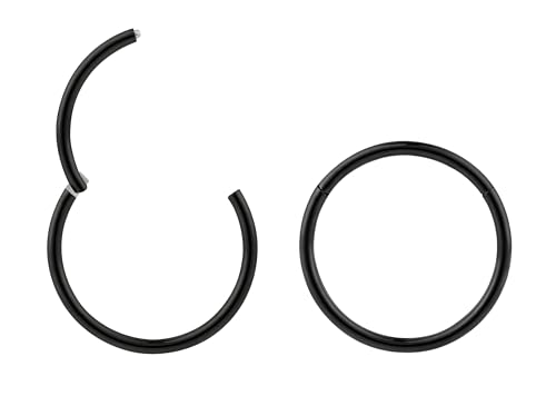 (8mm) 2 Stck Nasenring Hoop Titan Knorpelohrring Septum Clicker Ring 0,8mm Edelstahl Klappbarer Segmentring Lippenring Conch Daith Helix Rook Tragus Lobe Snug Ear Body Piercing Schmuck von 365 Sleepers