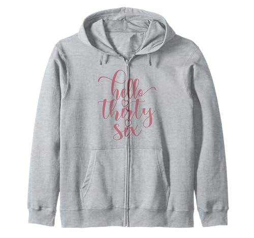36. Geburtstag, Frauen, Hello Thirty Six Cute 36 Years Old Kapuzenjacke 36. Geburtstag, Frauen, Hello Thirty Six Cute 36 Years Old Kapuzenjacke von 36th Birthday Gifts For Her by Art Like Wow