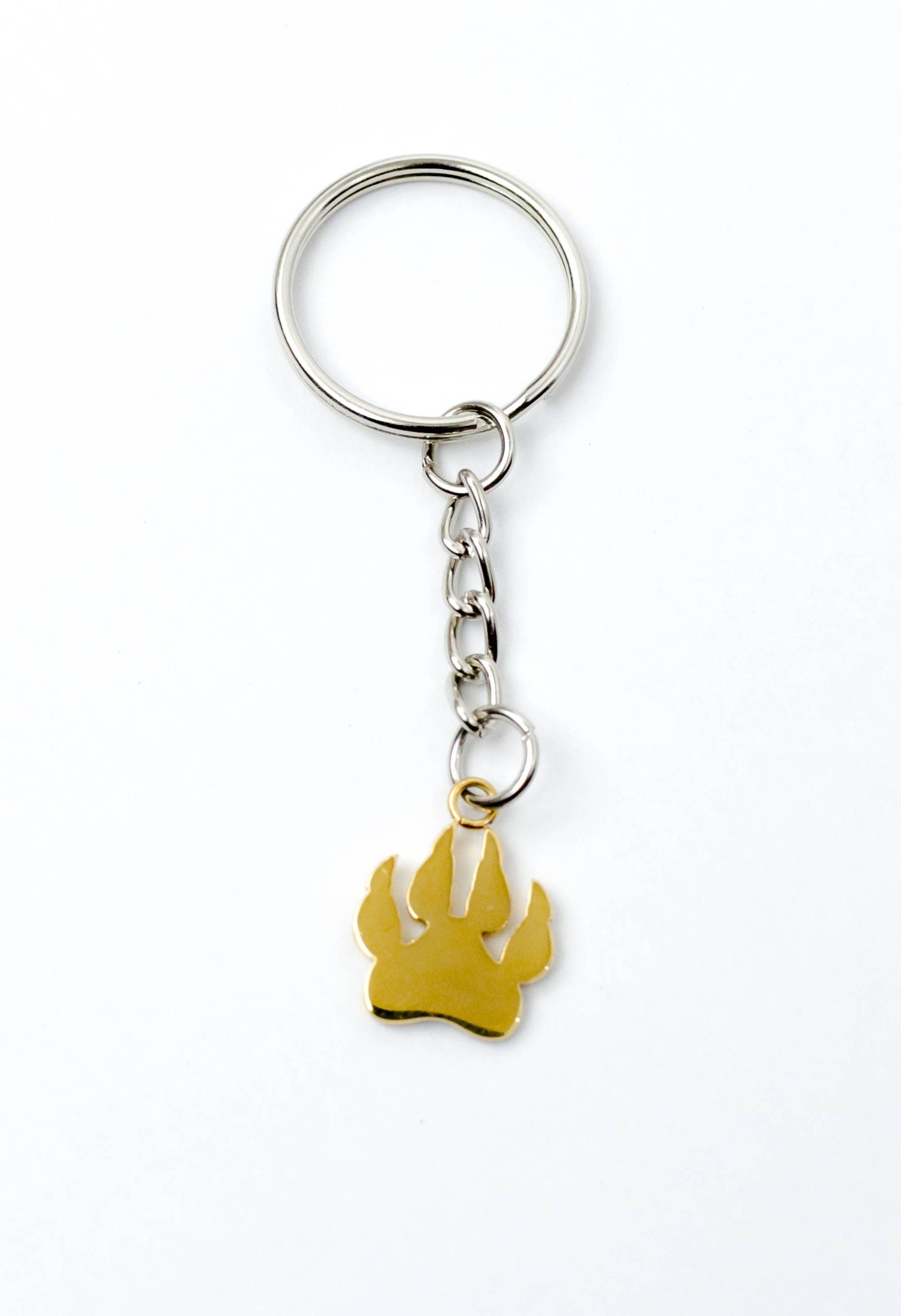 Hund Pfote Druck Schlüsselanhänger - Gold Hund Pfote Druck Schlüsselanhänger - Gold von 36th