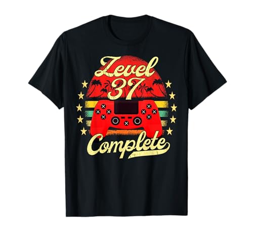 Level 37 Complete Männer Gamer 37 Jahre Mann 37 Geburtstag T-Shirt Level 37 Complete Männer Gamer 37 Jahre Mann 37 Geburtstag T-Shirt von 37. Geburtstag Zocker Gaming 37 Jahre alt Männer