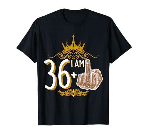 I Am 36 Plus 1 Mittelfinger 37 Geburtstag Männer Frauen Lustig T-Shirt I Am 36 Plus 1 Mittelfinger 37 Geburtstag Männer Frauen Lustig T-Shirt von 37th Birthday Present for Men Women