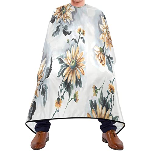 Friseurumhang 140x168cm, Aquarell Sonnenblumen Professionelle Friseure Kleid Einstellbare Friseur Umhänge Mode Unisex Friseurumhang, Für Barbershops, Kinder von 385