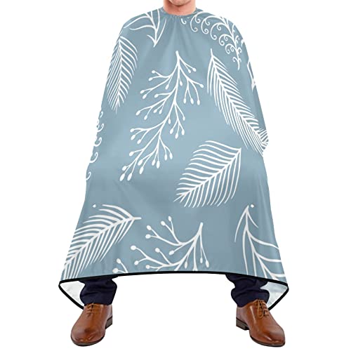 Friseurumhang 140x168cm, Blaues Sommerblatt Friseur Cape Einstellbare Unisex Friseurumhang Wasserdicht Barbier Umhang, Für Kinder, Barbershops von 385