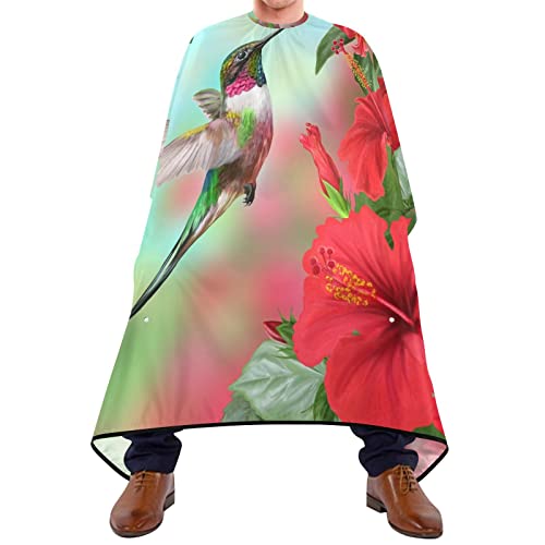 Friseurumhang 140x168cm, Hibiskus Kolibri Barbiere Cape Mode Herren Umhang Wasserdicht Friseur Umhänge, Für Friseursalon, Färben von 385