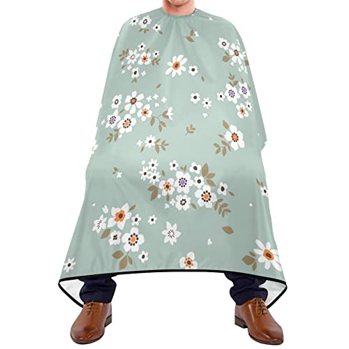 Friseurumhang 140x168cm, Kleine Böhmische Blumen Unisex Friseurumhang Einstellbare Haarschneideumhang Cape Wasserdicht Barbier Umhang, Für Barbier, Kinder von 385