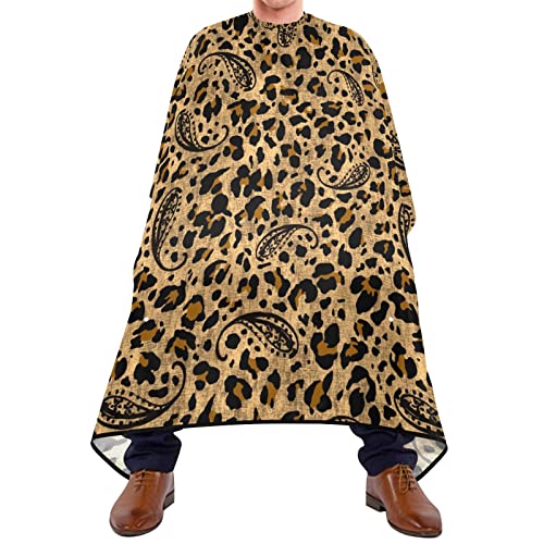 Friseurumhang 140x168cm, Leopard Professionelle Friseure Kleid Einstellbare Friseur Umhänge Mode Unisex Friseurumhang, Für Barbershops, Kinder von 385