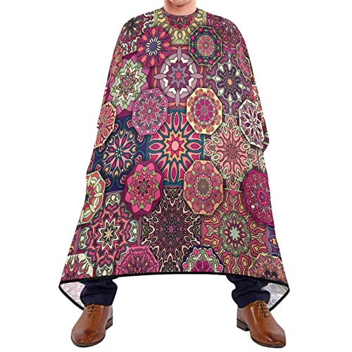 Friseurumhang 140x168cm, Mandala Böhmen Professionelle Friseure Kleid Mode Haarschneideumhang Cape Wasserdicht Barbier Umhang, Für Kinder, Erwachsene von 385