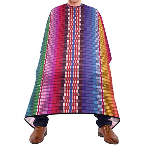 Friseurumhang 140x168cm, Mexikanische Serape Streifen Herren Umhang Einstellbare Friseur Umhänge Wasserdicht Haarschneideumhang Cape, Für Färben, Kinder von 385