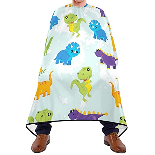 Friseurumhang 140x168cm, Niedlicher Cartoon Dinosaurier Friseur Umhang Mode Unisex Friseure Kleid Wasserdicht Friseur Umhänge, Für Barbier, Kinder von 385