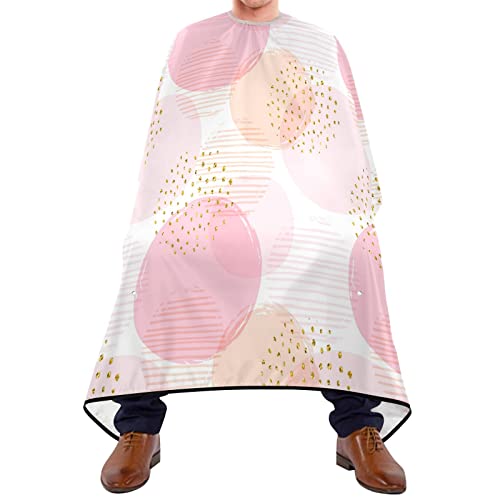 Friseurumhang 140x168cm, Polka Dot Pink Professionelle Friseure Kleid Einstellbare Friseur Umhänge Wasserdicht Friseur Cape, Für Friseursalon, Kinder von 385