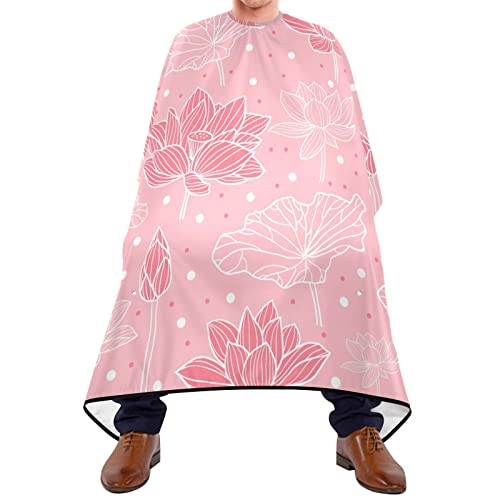 Friseurumhang 140x168cm, Rosa Lotus Tupfen Professionelle Friseure Kleid Mode Friseur Umhänge Wasserdicht Unisex Friseure Kleid, Für Kinder, Friseursalon von 385