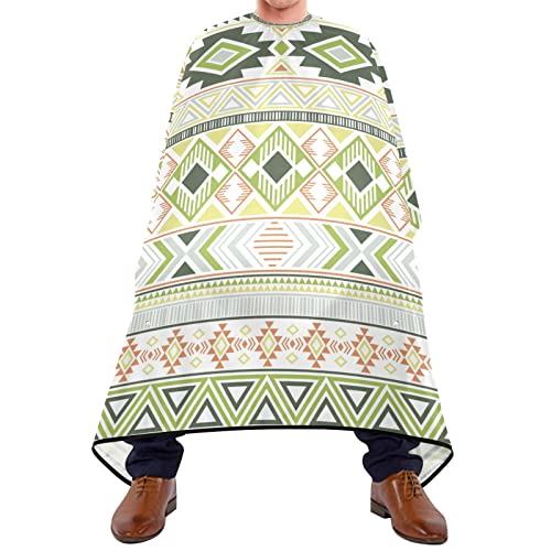 Friseurumhang 140x168cm, Stammes Azteken Navajo Grün Unisex Friseurumhang Einstellbare Unisex Friseure Kleid Mode Friseur Cape, Für Erwachsene, Kinder von 385