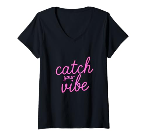 Damen Motivierende 3D-Zitate fangen Ihre Stimmung Inspiration ein T-Shirt mit V-Ausschnitt Damen Motivierende 3D-Zitate fangen Ihre Stimmung Inspiration ein T-Shirt mit V-Ausschnitt von 3D Insprational Quotes Catch Your Vibe Shirt