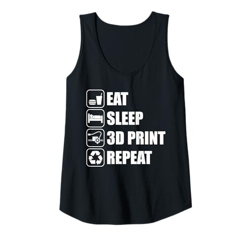 Damen Eat Sleep 3D Print Repeat 3D Printer 3D Printing Tank Top Damen Eat Sleep 3D Print Repeat 3D Printer 3D Printing Tank Top von 3D Printing Sprüche & 3D Drucker Outfit