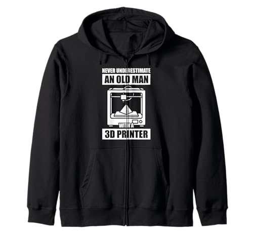 Never Underestimate an Old Man 3D Printer 3D Printing Kapuzenjacke Never Underestimate an Old Man 3D Printer 3D Printing Kapuzenjacke von 3D Printing Sprüche & 3D Drucker Outfit