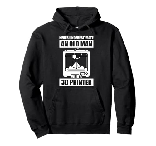 Never Underestimate an Old Man 3D Printer 3D Printing Pullover Hoodie Never Underestimate an Old Man 3D Printer 3D Printing Pullover Hoodie von 3D Printing Sprüche & 3D Drucker Outfit