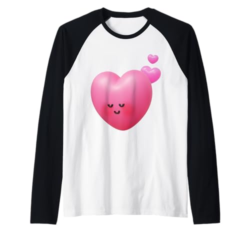 Lustiges Unisex-T-Shirt mit 3D-Motiv von Shy Heart für Herren und Damen Raglan von 3D Shy Heart Funny Unisex Design For Men Women Tee