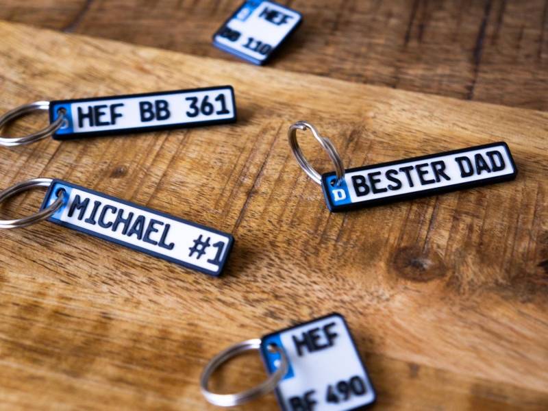 Schlüsselanhänger Personalisiert Kfz-Kennzeichen Namensanhänger Schlüsselanhänger Personalisiert Kfz-Kennzeichen Namensanhänger von 3DDekoManufaktur