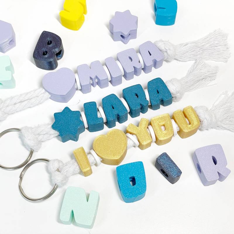 Schlüsselanhänger Mit Name, Flexibel, 1-Farbig - Über 60 Farben von 3DDruckraum