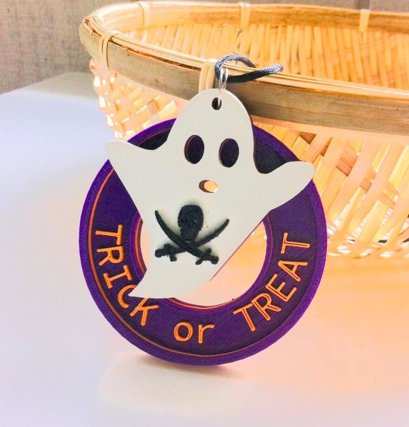 Große Halskette Weiß Gruselige Geist, 3D Gedruckt, Pirate Halloween, Satin Seide Kordel, Süße Gespenst Kette, Pla, Weiß, Öko Große Halskette Weiß Gruselige Geist, 3D Gedruckt, Pirate Halloween, Satin Seide Kordel, Süße Gespenst Kette, Pla, Weiß, Öko von 3DJewelrySquare