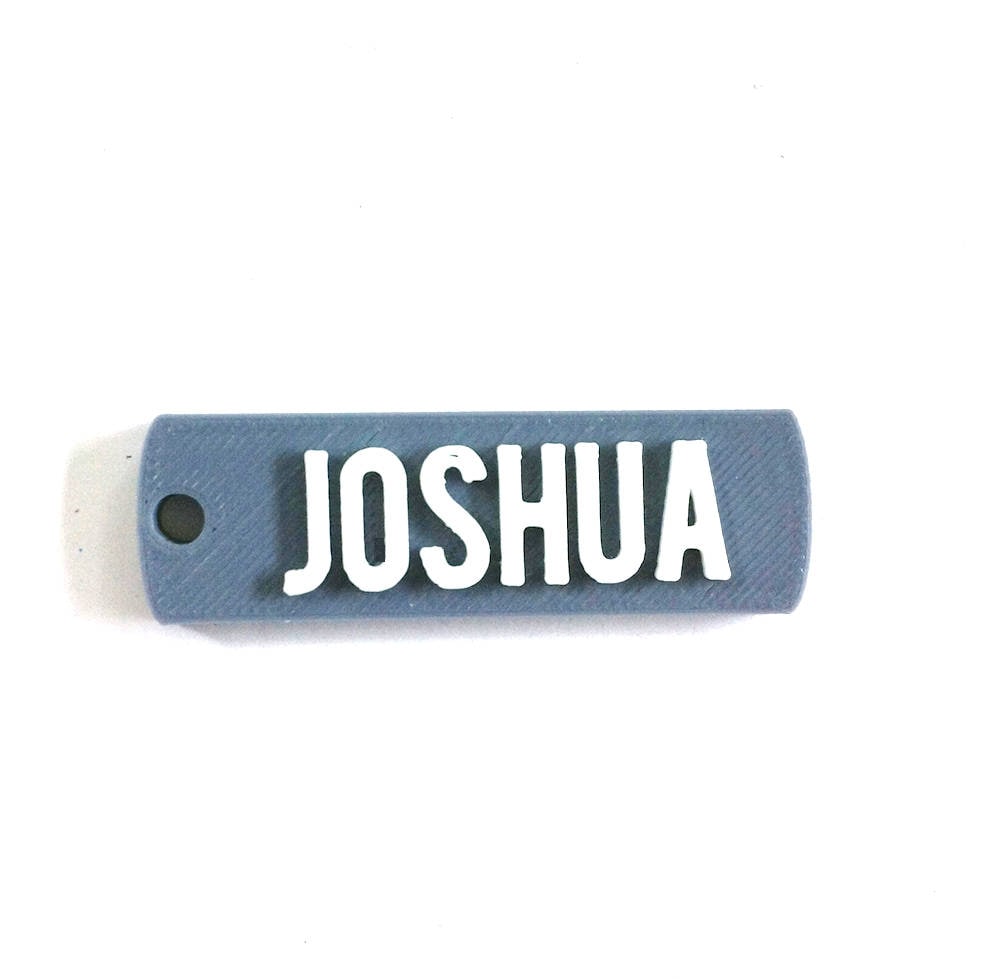 Joshua, Custom 3D Gedruckt Runde Ecke Namen Schlüsselanhänger | Schlüsselanhänger, Bevorzugungs-Geschenke, Kinder /Teen, Erwachsene Clutch von 3DKeychainWorld